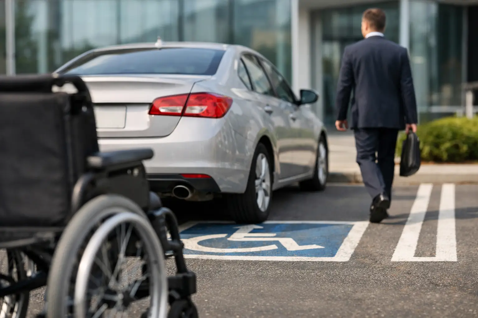 Place handicapée occupée : sensibilisation efficace